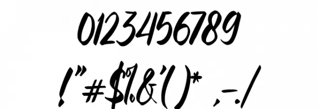 The Florist Handwriting Regular Font OTHER CHARS