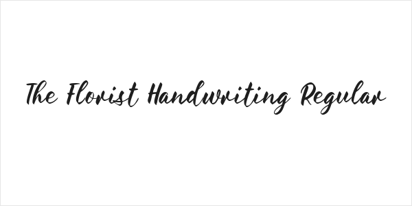 The Florist Handwriting Regular Logo
