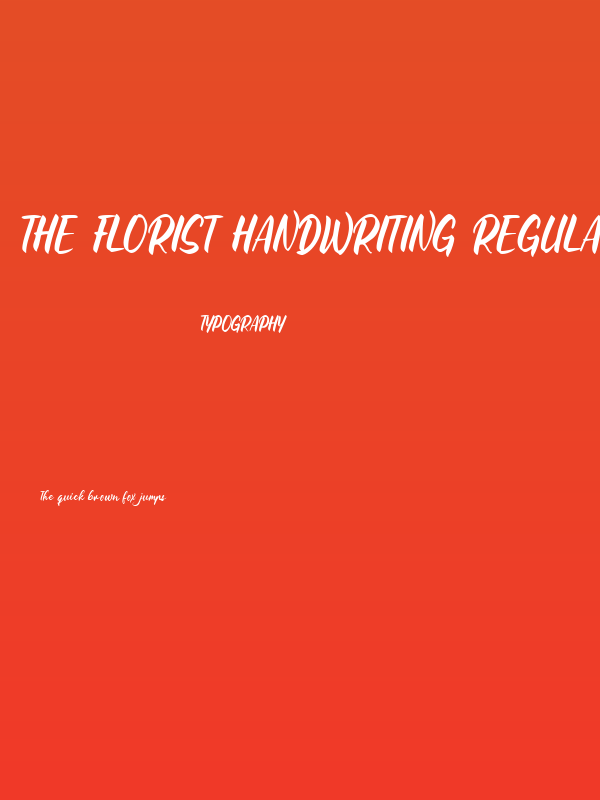 The Florist Handwriting Regular Poster