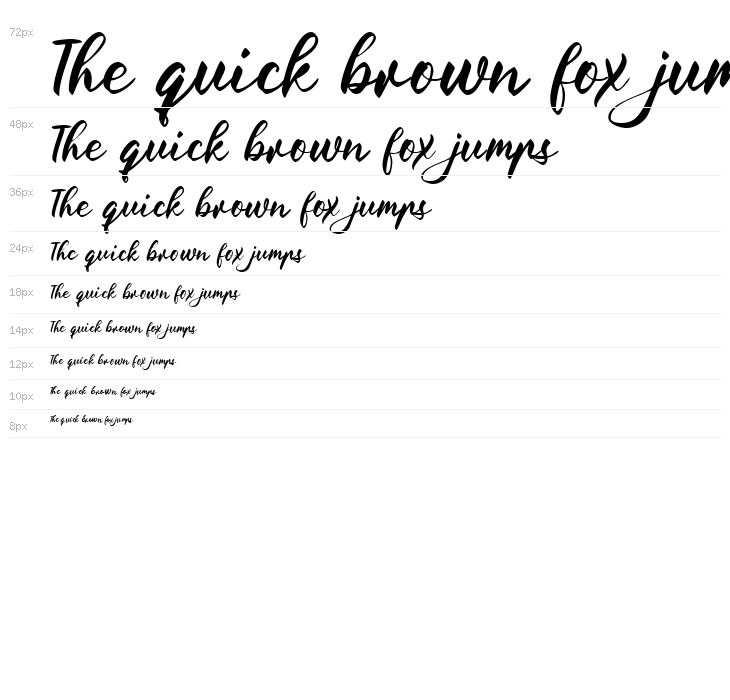 The Florist Handwriting Regular Waterfall