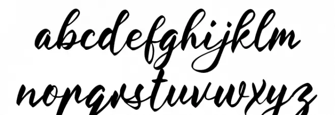 The Florist Handwriting Regular フォント 小文字