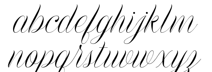 The Flourish Font LOWERCASE