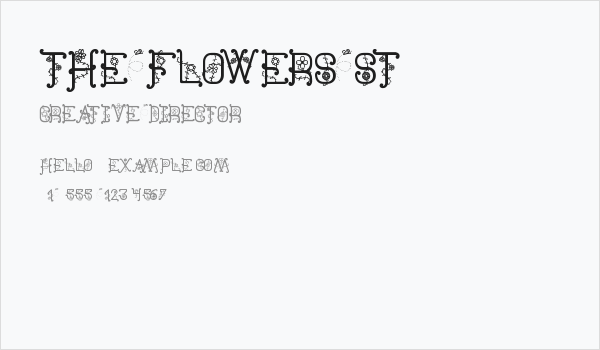 The Flowers St Business Card