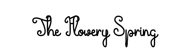 The Flowery Spring  Free Fonts Download