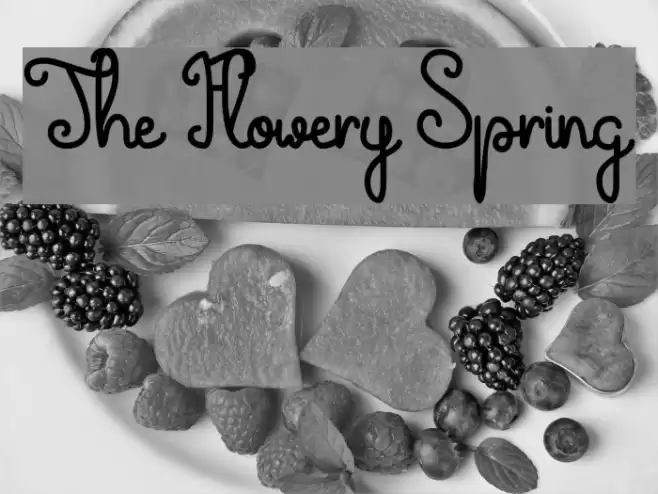 The Flowery Spring Font examples