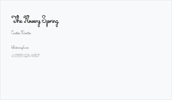 The Flowery Spring Business Card