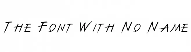 The Font With No Name  フリーフォントのダウンロード