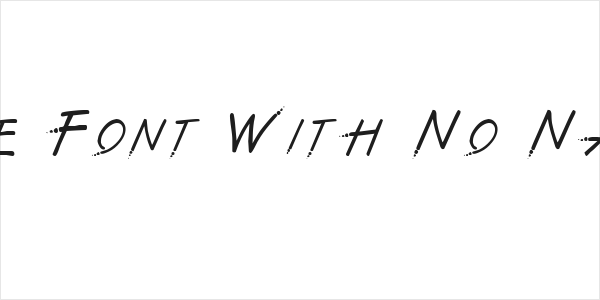 The Font With No Name Logo