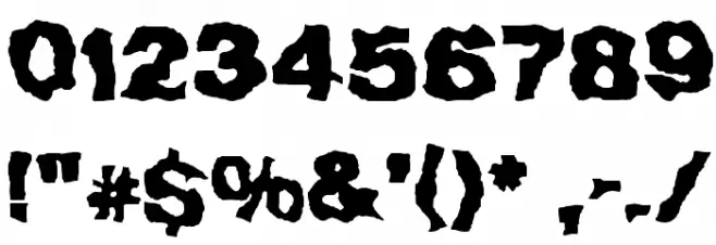 The Forbidden Font of Death Font OTHER CHARS