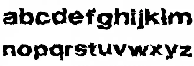 The Forbidden Font of Death Schriftart Kleinbuchstaben