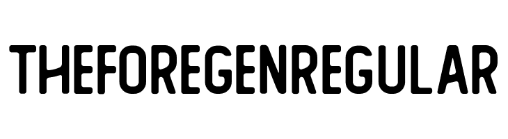 The Foregen Regular  Скачать бесплатные шрифты