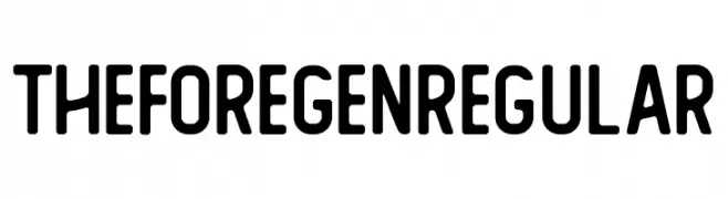 The Foregen Regular  Frei Schriftart Herunterladen