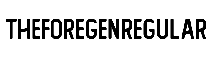 The Foregen Regular  नि: शुल्क फ़ॉन्ट्स डाउनलोड
