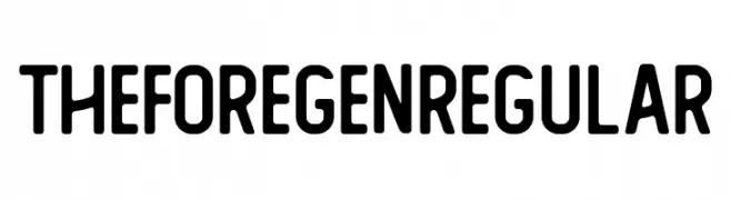 The Foregen Regular  Скачать бесплатные шрифты