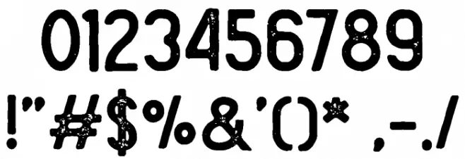 The Foregen Rough One  Font OTHER CHARS