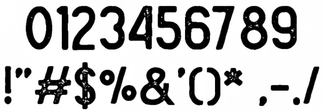 The Foregen Rough One Font OTHER CHARS