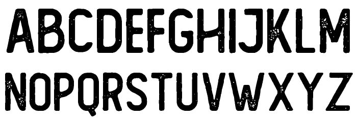 The Foregen Rough One Font LOWERCASE