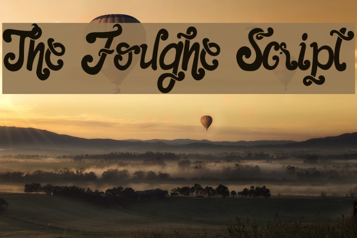 The Foughe Script Font examples