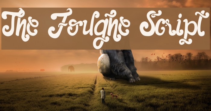 The Foughe Script Font examples