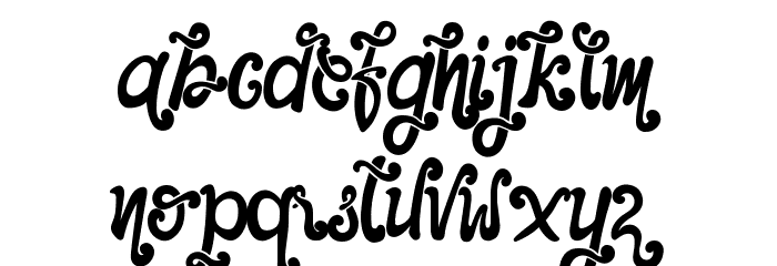 The Foughe Script Font LOWERCASE