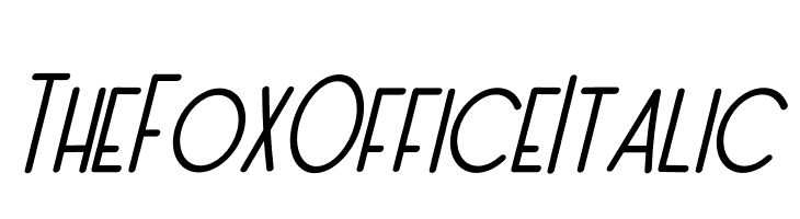 The Fox Office Italic  Frei Schriftart Herunterladen