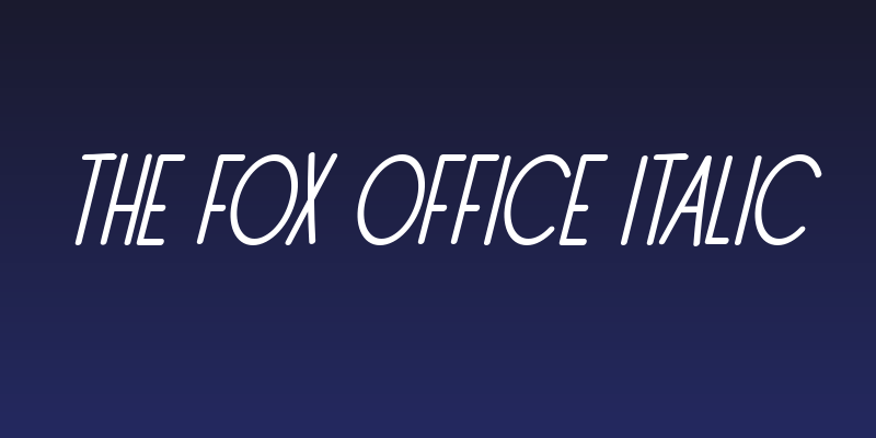 The Fox Office Italic Social Header