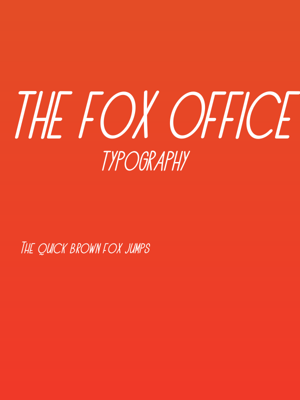 The Fox Office Italic Poster
