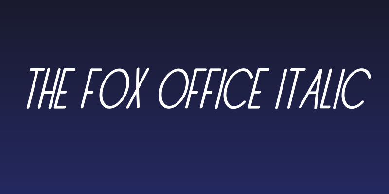The Fox Office Italic Social Header