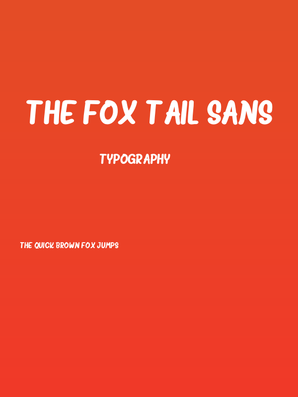 The Fox Tail Sans Poster