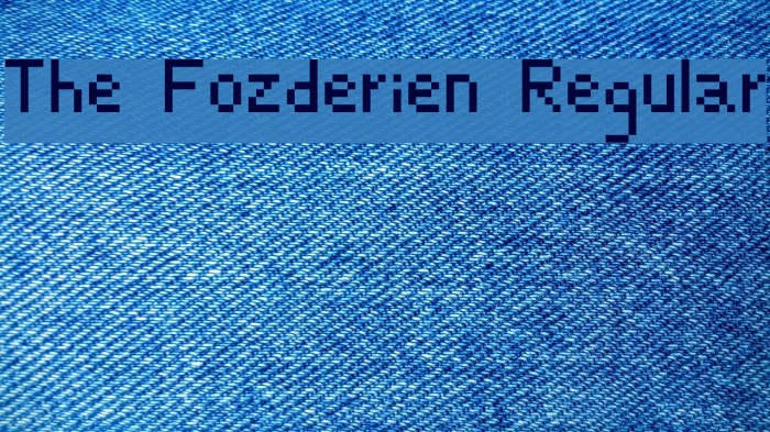 The Fozderien Regular Font examples