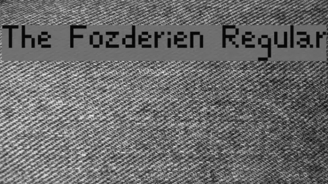 The Fozderien Regular Font examples