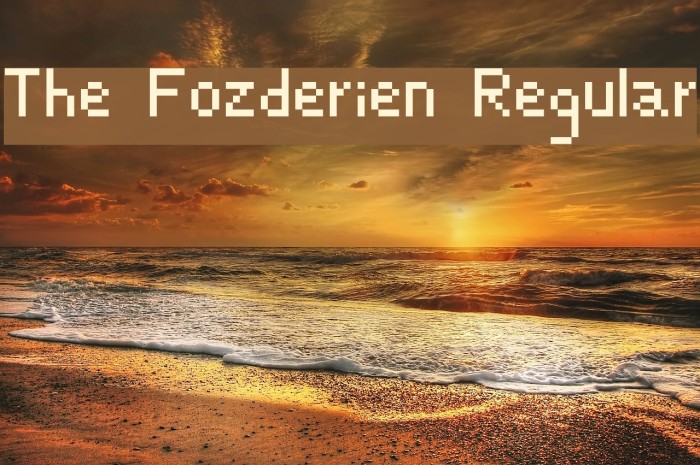 The Fozderien Regular Font examples
