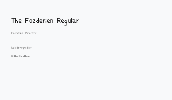 The Fozderien Regular Business Card