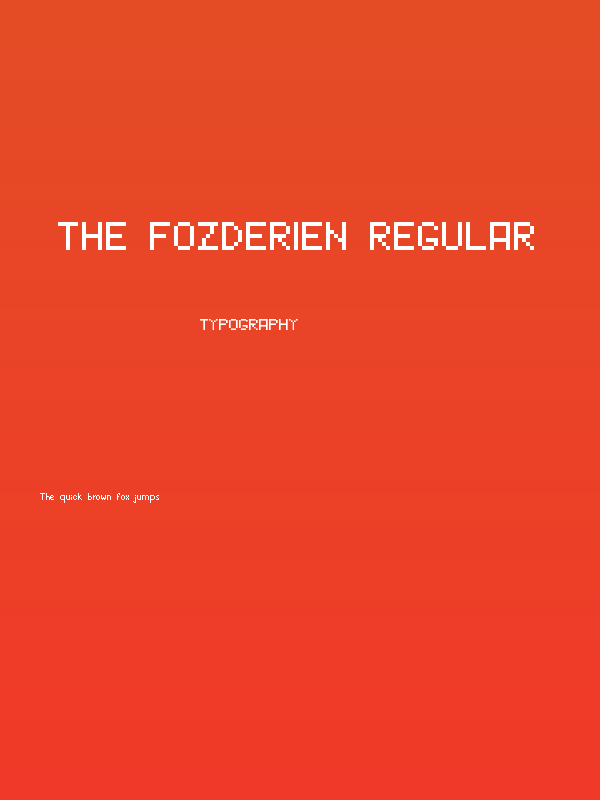 The Fozderien Regular Poster