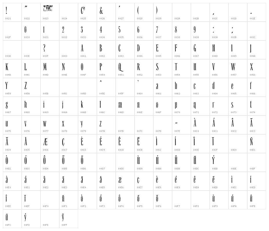 The French Quarter Character Map