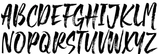 The Friday Stroke Schriftart Groß