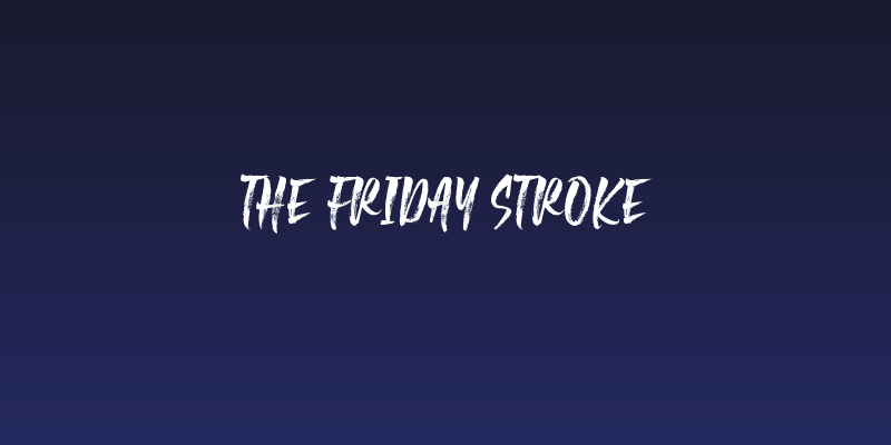 The Friday Stroke Social Header