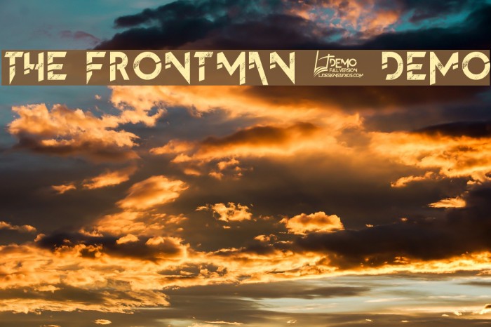 The FrontMan 2 demo Font examples