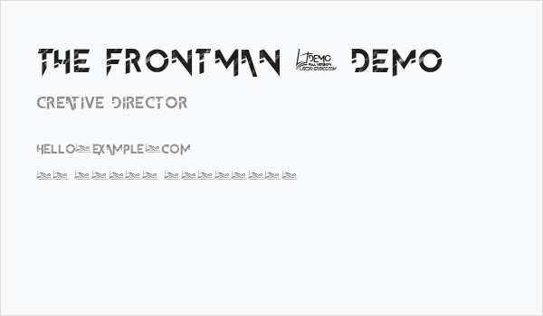 The FrontMan 2 demo Business Card