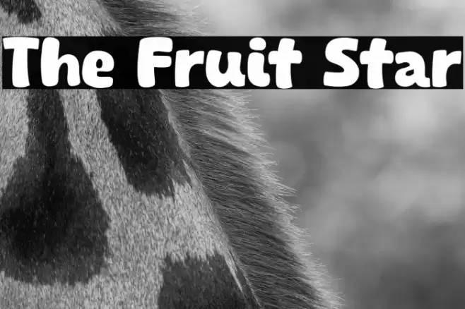 The Fruit Star Font examples