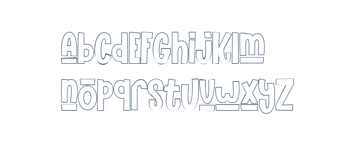 The Funy Time's Outline Lowercase