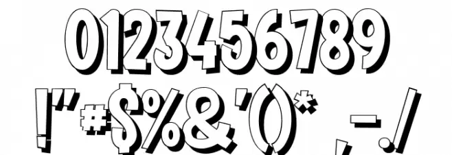 The Funy Time's Shadow Font OTHER CHARS