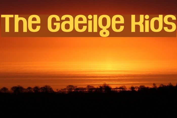 The Gaeilge Kids Caratteri examples