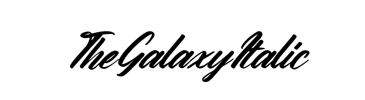 The Galaxy Italic  Frei Schriftart Herunterladen
