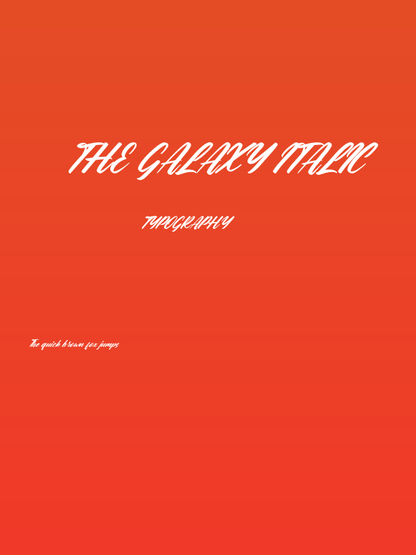 The Galaxy Italic Poster