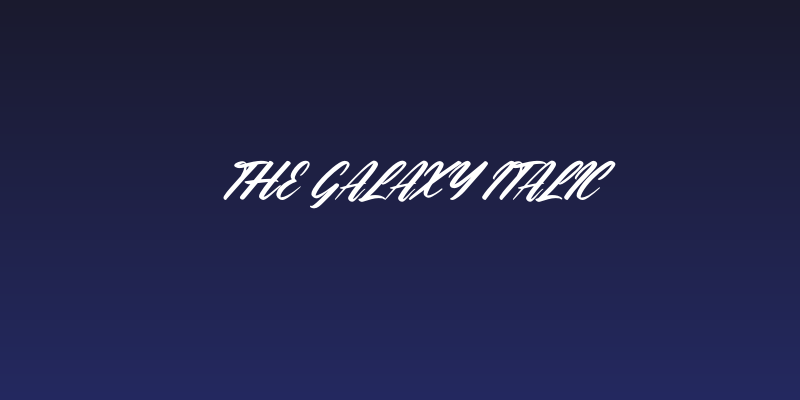 The Galaxy Italic Social Header