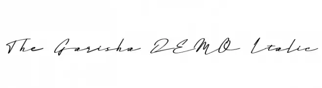 The Garisha DEMO Italic  les polices de caractères gratuit tlcharger