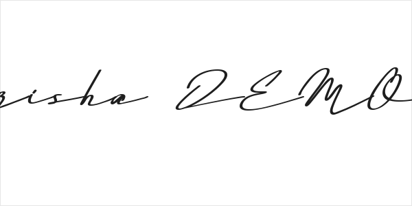 The Garisha DEMO Italic Logo