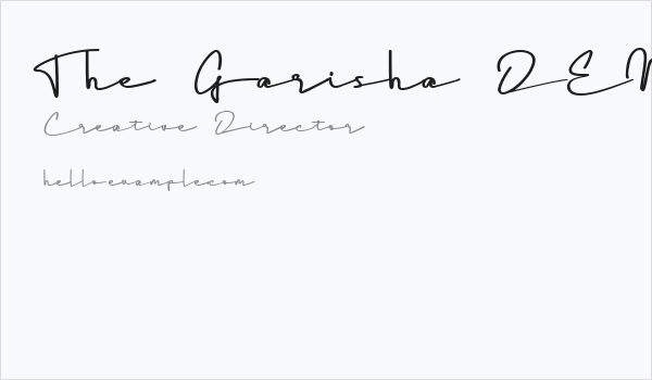 The Garisha DEMO Business Card