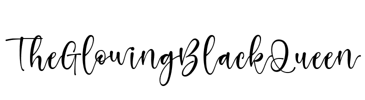 The Glowing Black Queen  Frei Schriftart Herunterladen